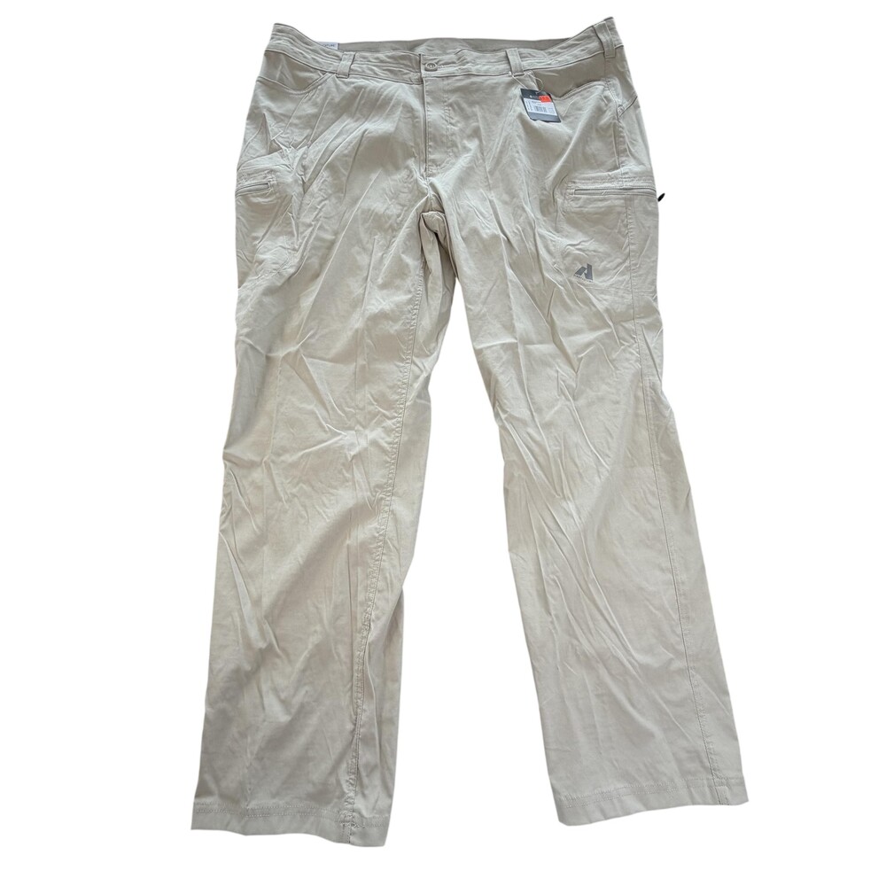 Eddie Bauer WW Guide Pants Womens 24W Beige First Ascent Hiking UPF 50+ Stretch